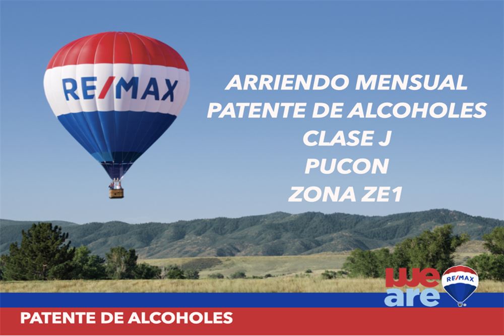 Arriendo Patente Alcoholes Pucón Zona ZE1