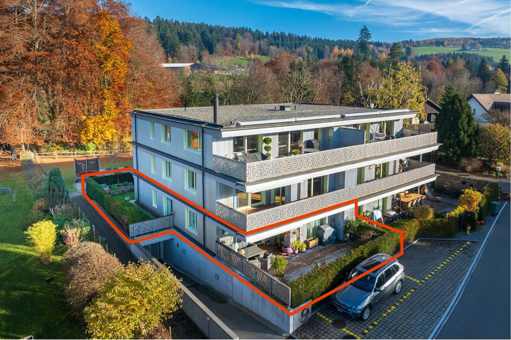 Gartenwohnung - Kauf - Hittnau, Zürich - Drohne1 Rahmen.jpg - 110460007-1304