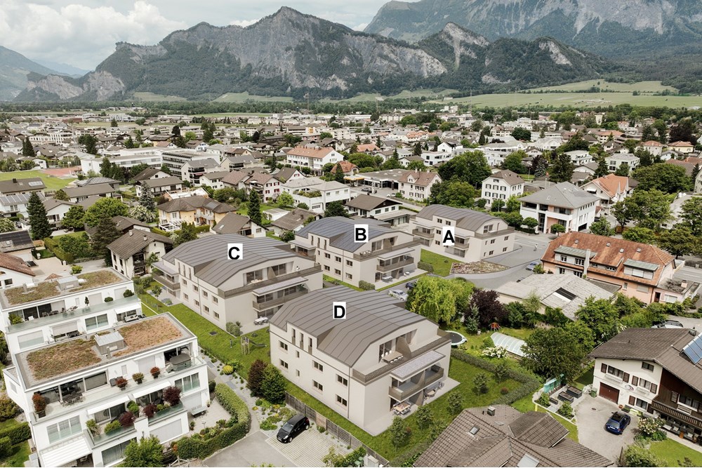 Gartenwohnung - Kauf - Bad Ragaz, St. Gallen - Ragaces_Luft_01.jpg - 119141007-752