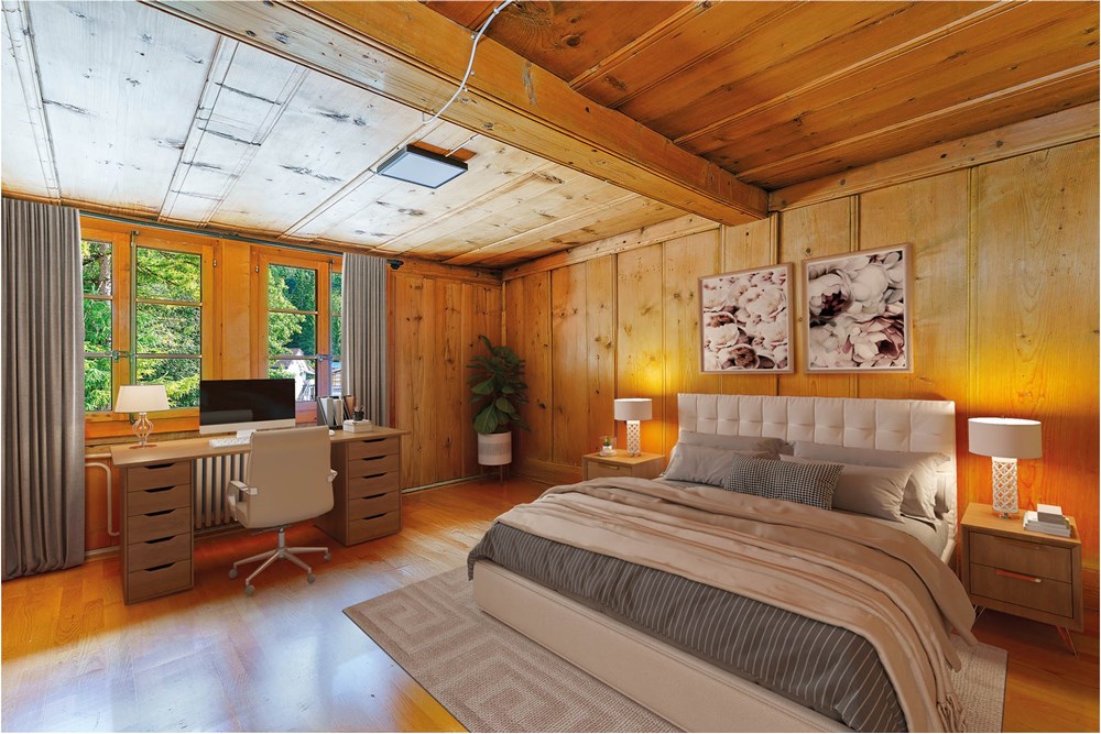 Résidentiel - Ferme - Charmey (Gruyère), Freiburg - CH - Bedroom 1_final.jpg - 119791003-374