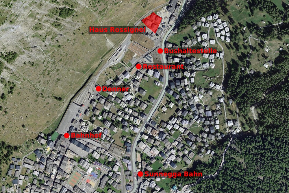 Wohnung - Kauf - Zermatt, Wallis - Ortsplan Rossignol.jpg - 117400002-361