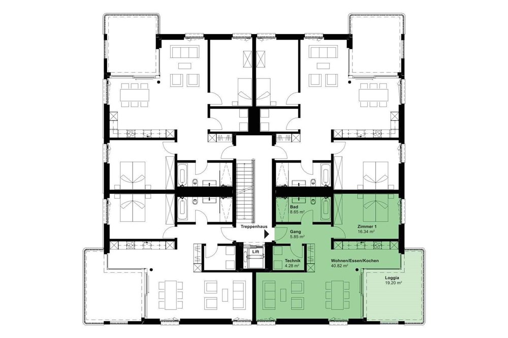 Wohnung - Vermietung - Frick, Aargau - Haus I, Wohnung 1.1, 2.1, 3.1 - 2.5 Zi.jpg - 110091022-3