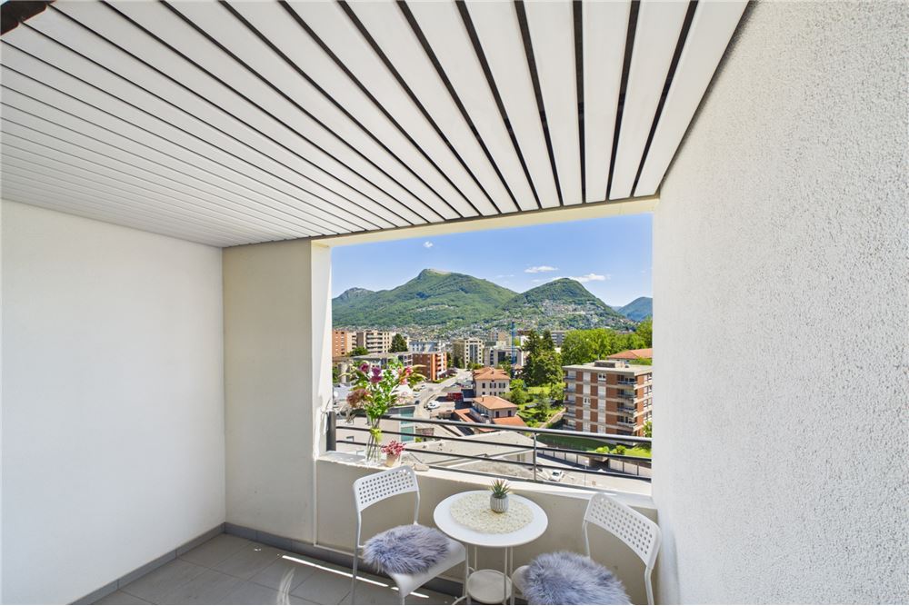 Wohnung - Kauf - Lugano, Tessin - Terrazza con vista aperta / Terrasse mit Ausblick auf die Stadt - 119001086-52