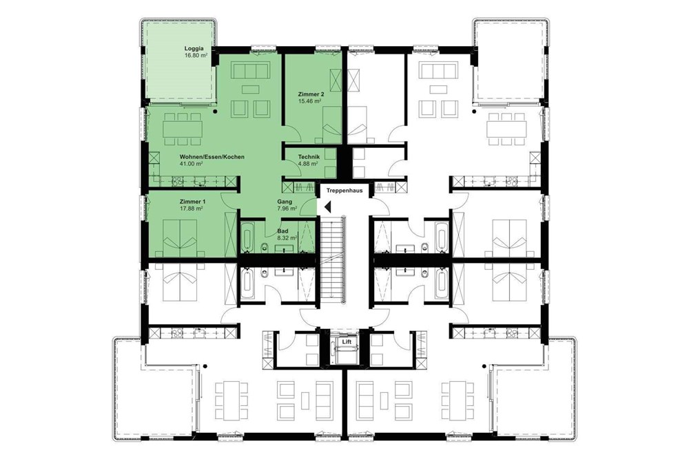 Wohnung - Vermietung - Frick, Aargau - Haus I, Wohnung 1.3, 2.3, 3.3 - 3.5 Zi.jpg - 110091022-4