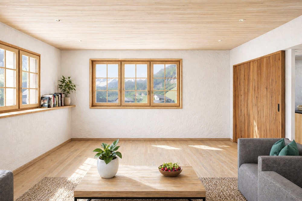 Wohnung - Kauf - Elm, Glarus - Wohnen_Tageslicht.jpg - 118641001-919