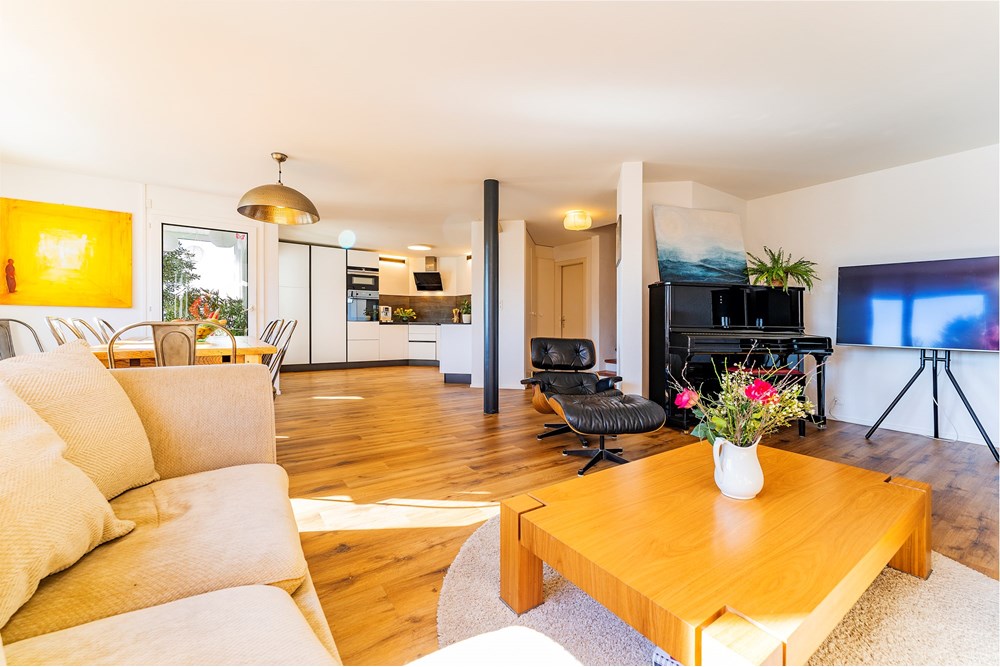 Résidentiel - Maison mitoyenne - Attalens, Freiburg - CH - Living Dining Kitchen.jpg - 119791003-373