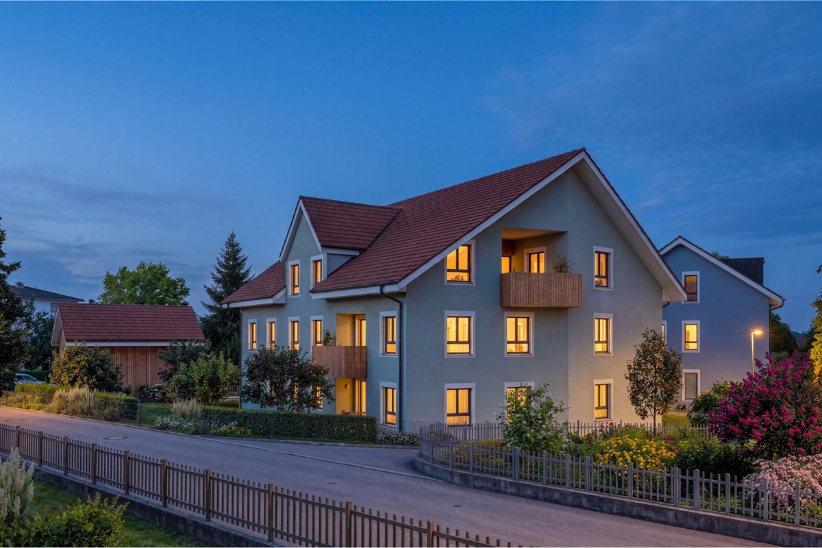Wohnung - Kauf - Bünzen, Aargau - Nacht Aussen 3.jpg - 118471013-265