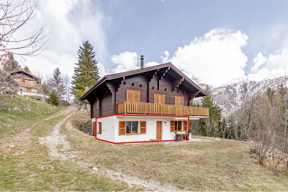 Ferienwohnung - Kauf - Bellwald, Wallis - Aussen1_eingezeichnet.jpg - 110400002-571