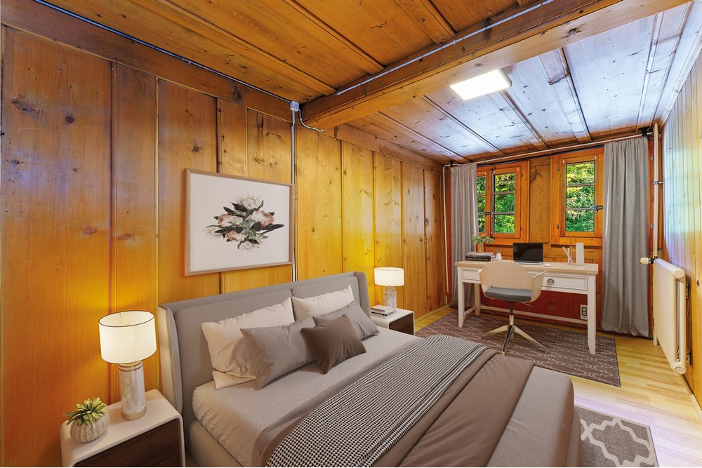 Résidentiel - Ferme - Charmey (Gruyère), Freiburg - CH - Bedroom 2_final.jpg - 119791003-374