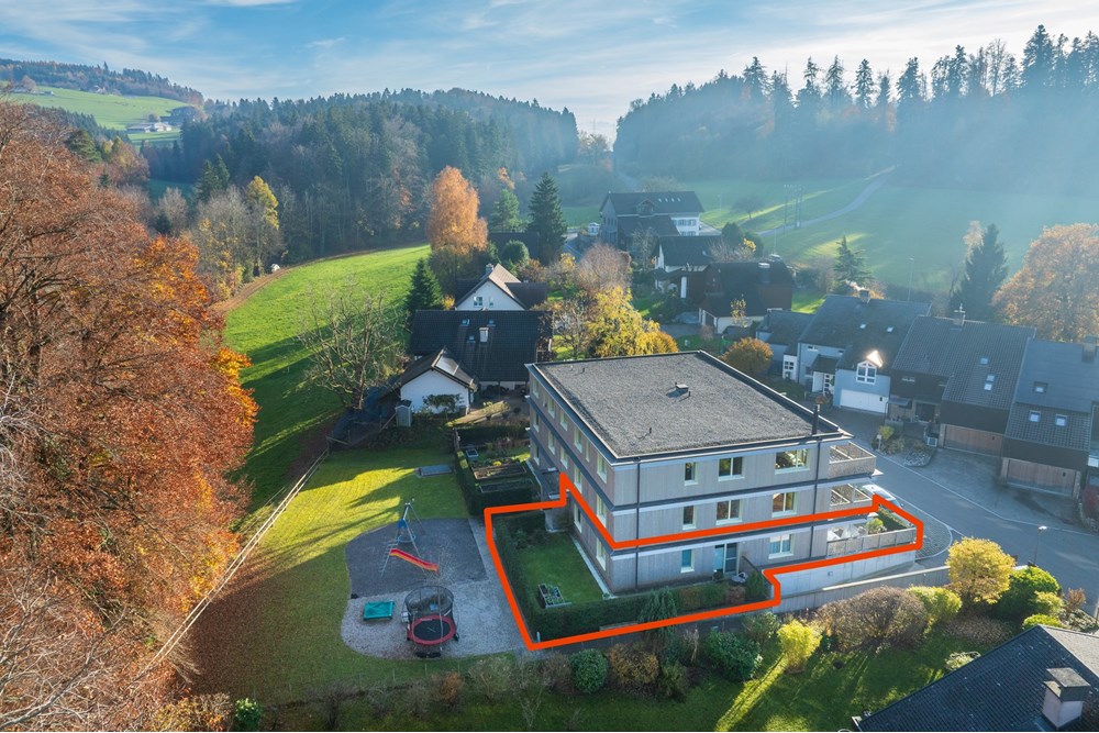 Gartenwohnung - Kauf - Hittnau, Zürich - Drohne3 Rahmen.jpg - 110460007-1304