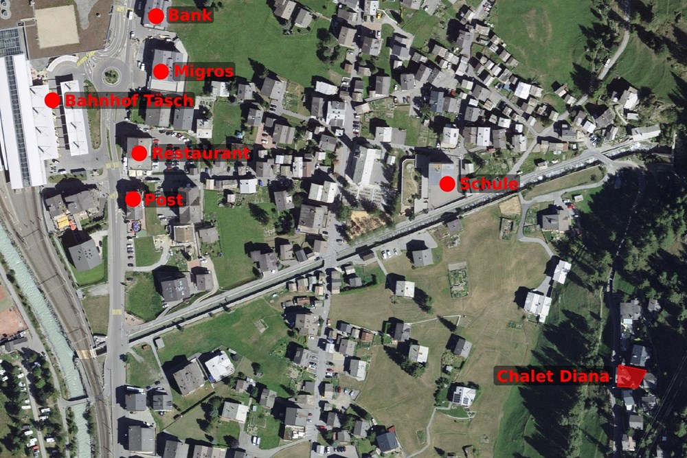 Einfamilienhaus - Kauf - Täsch, Wallis - Ortsplan Chalet Diana.jpg - 117400002-364