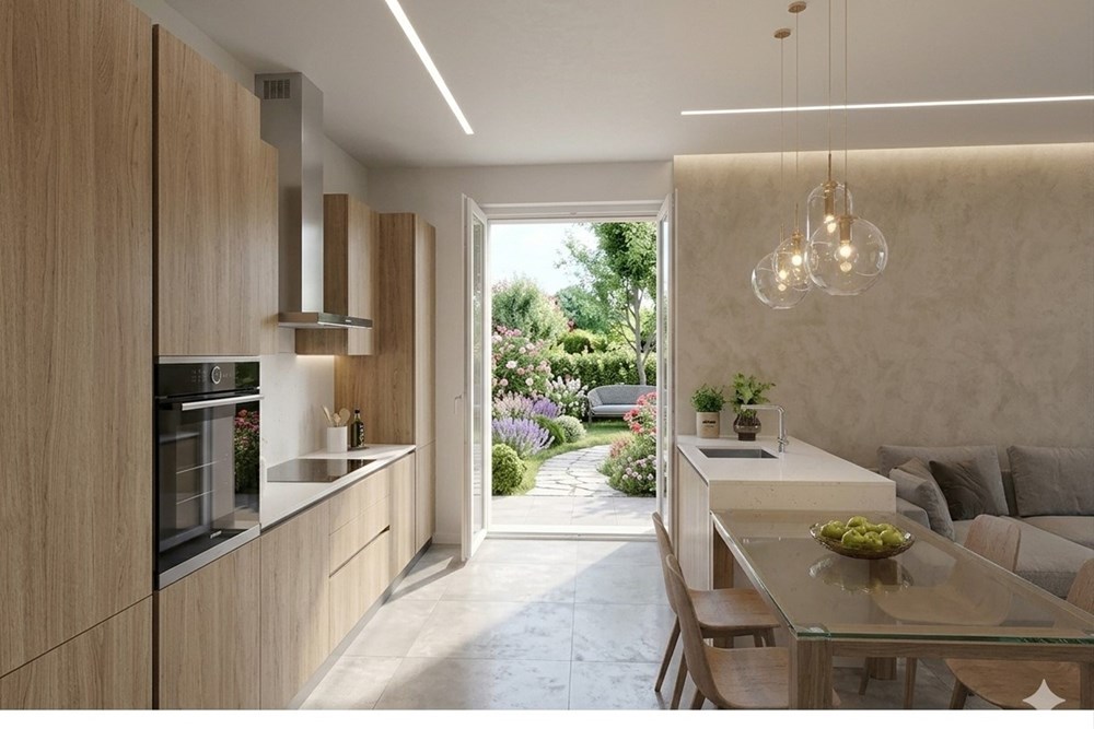 Wohnung - Kauf - Grancia, Tessin - Cucina - uscita giardino.jpg - 119001099-106