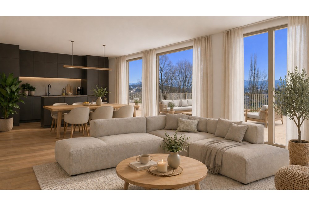 Wohnung - Kauf - Ruswil, Luzern - Wgh 12 Attika West Aussicht Ost 2.jpeg - 118181057-182
