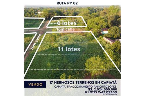 For Sale-Land-Paraguay Central Capiata Cerrito  FRACCION PANCHITO LOPEZ  -  CAPIATA , FRACCION PANCHITO LOPEZ  - -143080040-34