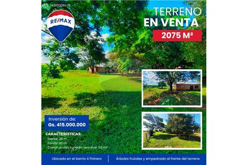 For Sale-Land-Paraguay Itapúa Encarnación 6000 4 Potrero Barrio 4 Potrero a 2 Barrio 4 Potrero a 200 metros de la comisaria, a 1  -  Barrio 4 Potrero a 200 metros de la comisaria, a 1  - -143032061-15