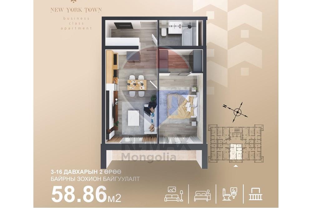 Residential - Condo/Apartment - Khan-Uul, Mongolia - MN - 56.86 mkv-2.jpg - 119012042-468