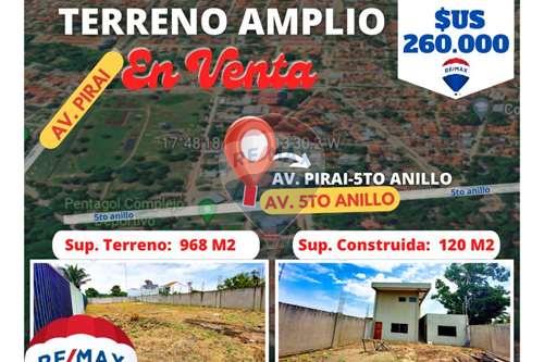 En Venta-Casa con Espacio Comercial-AMPLIO TERRENO CON OFICINAS 5TO ANILLO PIRAI  - Oeste  -  Santa Cruz de la Sierra, Andrés Ibáñez, Santa Cruz-125001325-81
