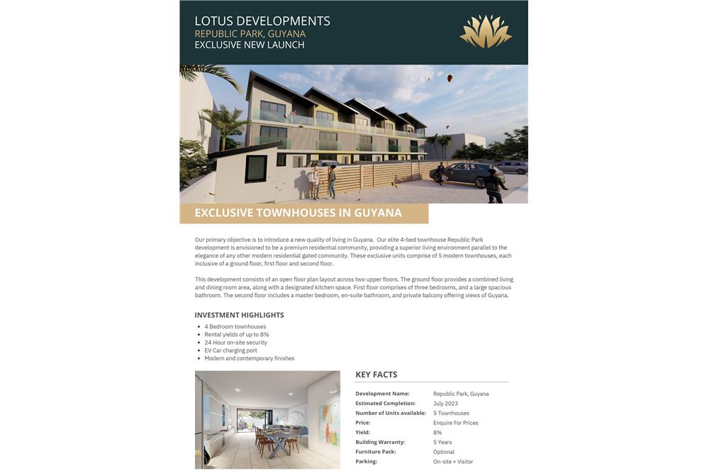 REPUBLIC PARK GUYANA By LOTUS DEVELOPMENTS,DemeraraMahaica,Guyana