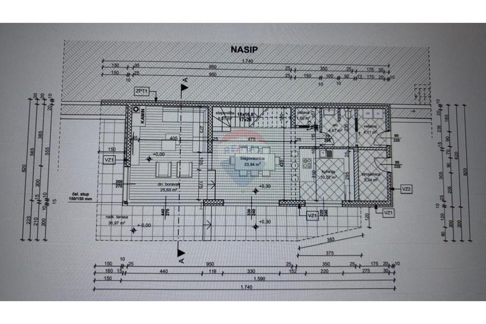 Kuća  - Za prodaju - Lovran, Hrvatska - tlocrt prizemlja.jpg - 300421024-916