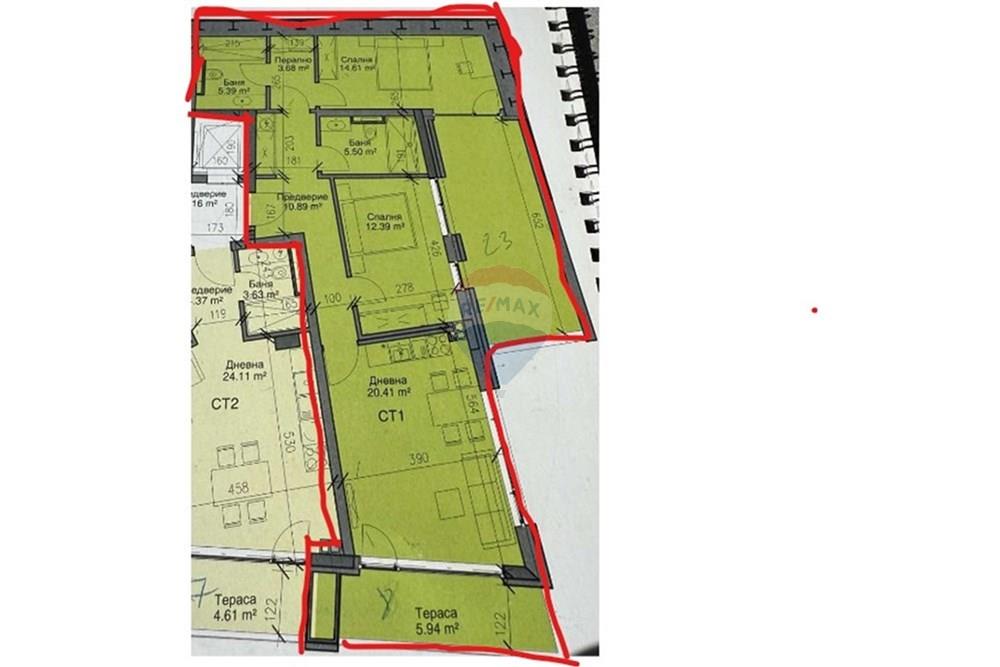 Апартамент - За продажба - гр. Варна, Област Варна, България - 1- разпределение.jpg - 360331037-3