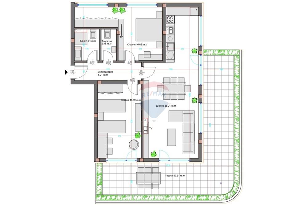 Апартамент - За продажба - гр. Варна, Област Варна, България - разпределение апартамент.jpg - Друга - 360481026-17
