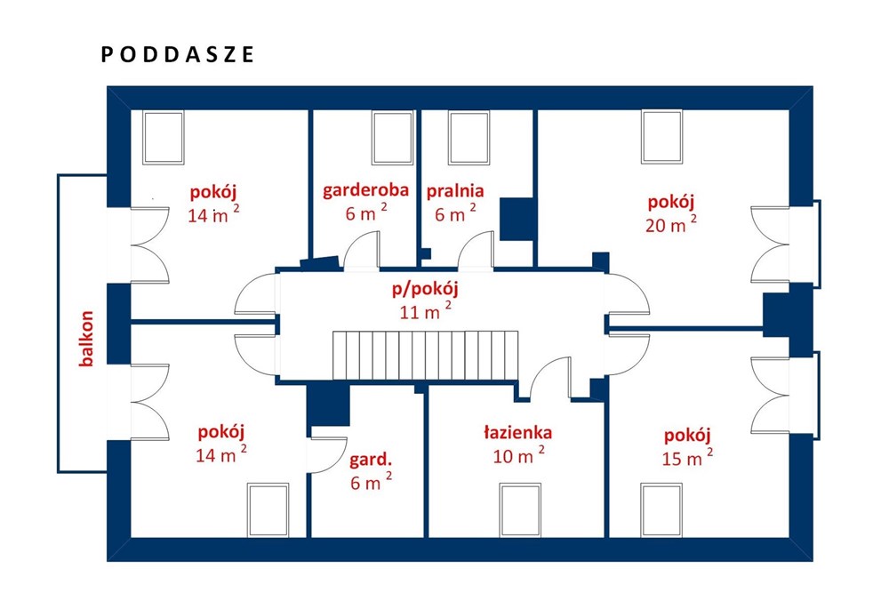Dom wolnostojący - Sprzedaż - Bronisławów, Polska - 14_rzut DOM Bronisławów, ul. Bajkowa PIĘTRO  R2.jpg - 810141022-119