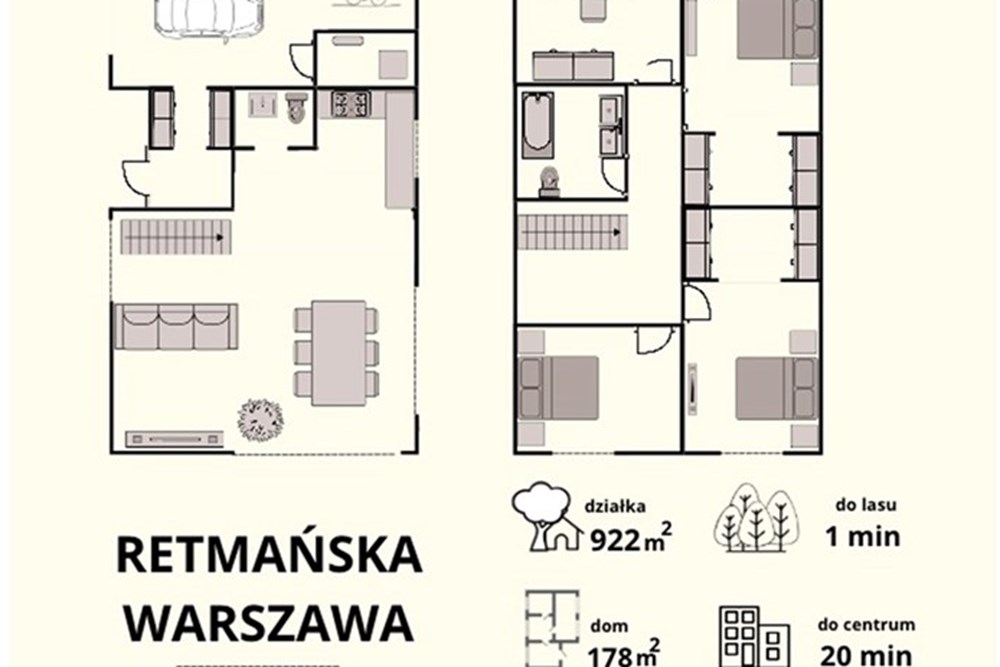 Dom wolnostojący - Sprzedaż - Warszawa, Polska - Retmańska rzut domu.jpg - 810131040-12