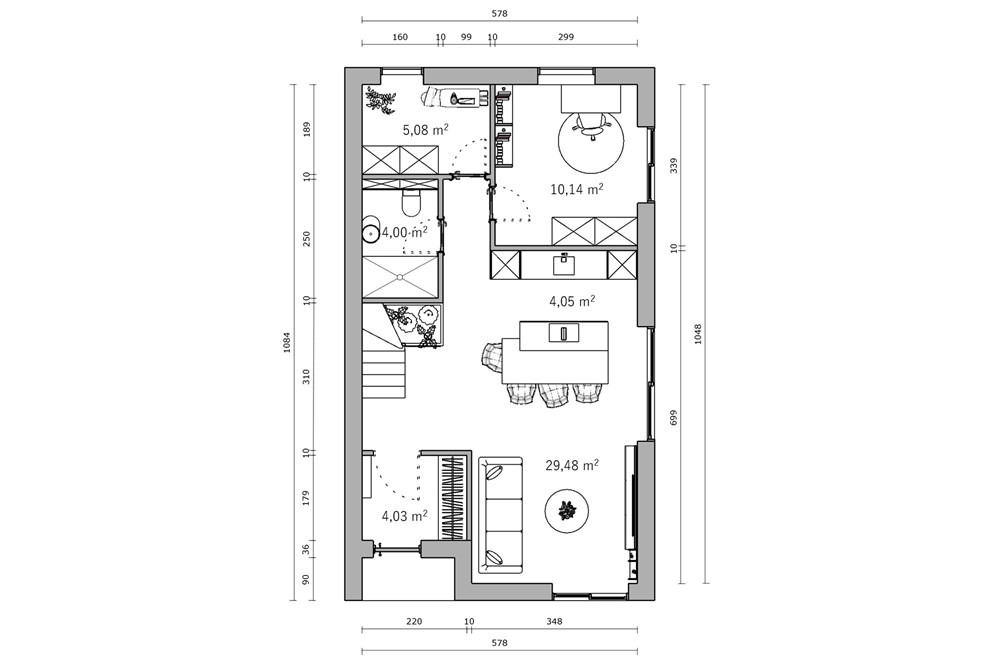 Działka budowlana - Sprzedaż - Gumna, Polska - RZUT 2D_SŁOTWINA_PARTER.jpg - 800061016-1253