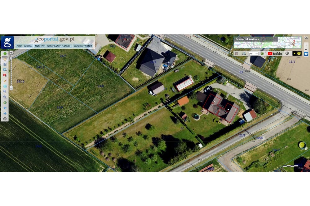 Działka budowlana - Sprzedaż - Międzyrzecze Górne, Polska - rzut geoportal.jpg - 800061129-14