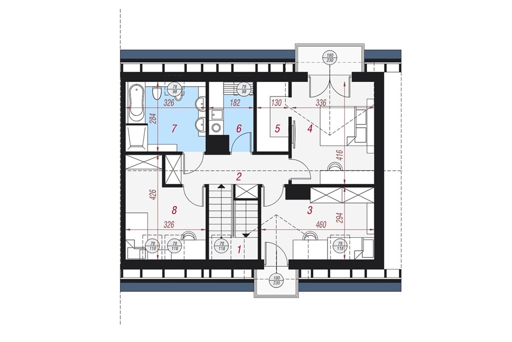 Dom bliźniak - Sprzedaż - Łodygowice, Polska - rzut poddasze  P.jpg - 800061109-37