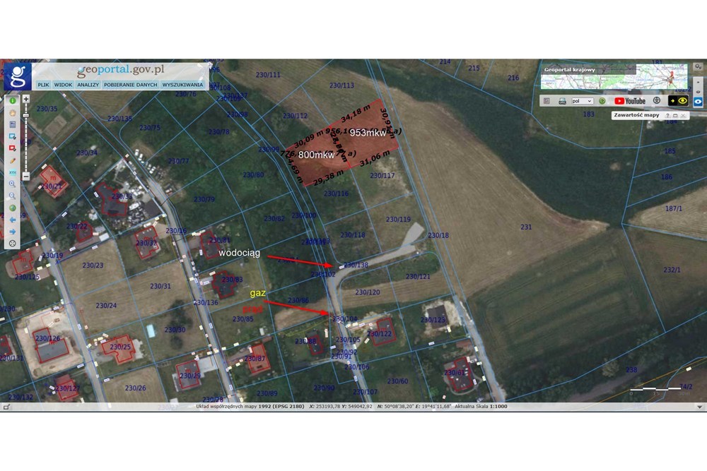 Działka budowlana - Sprzedaż - Siedlec, Polska - Geoportal.jpg - 800241005-218