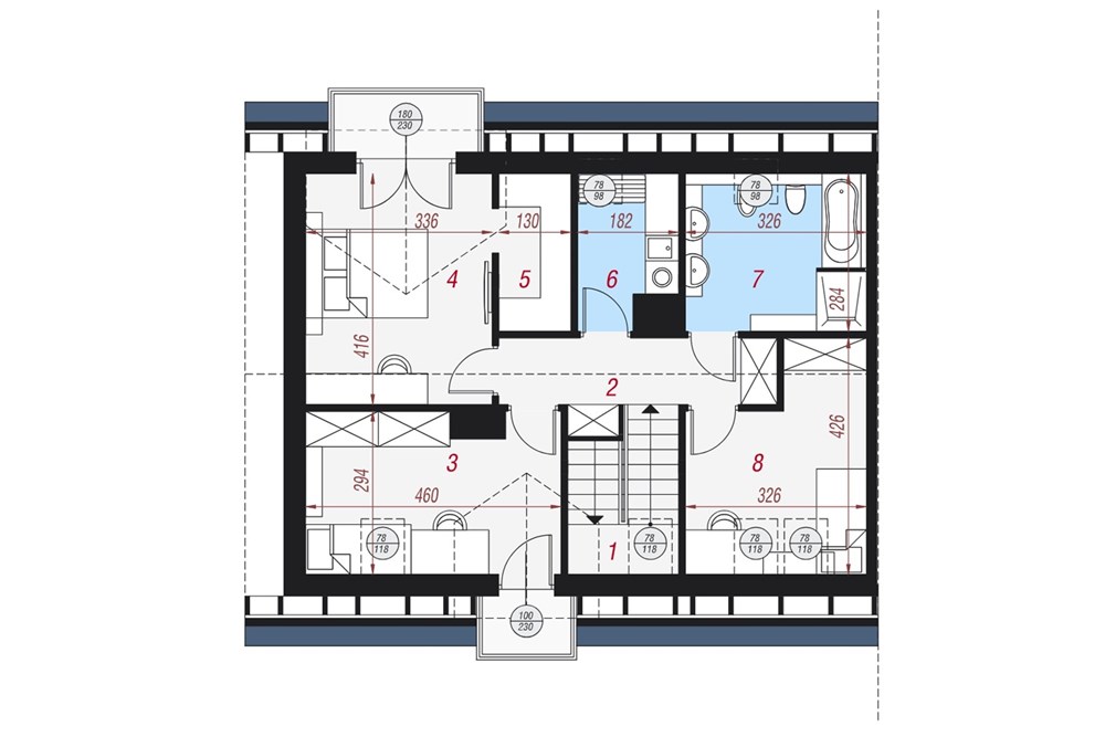 Dom bliźniak - Sprzedaż - Łodygowice, Polska - rzut poddasze  L.jpg - 800061109-37