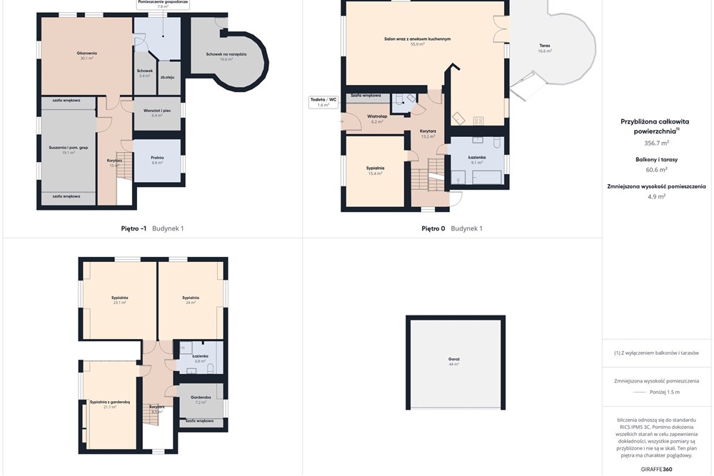 Dom wolnostojący - Sprzedaż - Łódź, Polska - rzuty pięter z garażem_pop.jpg - 470291004-251