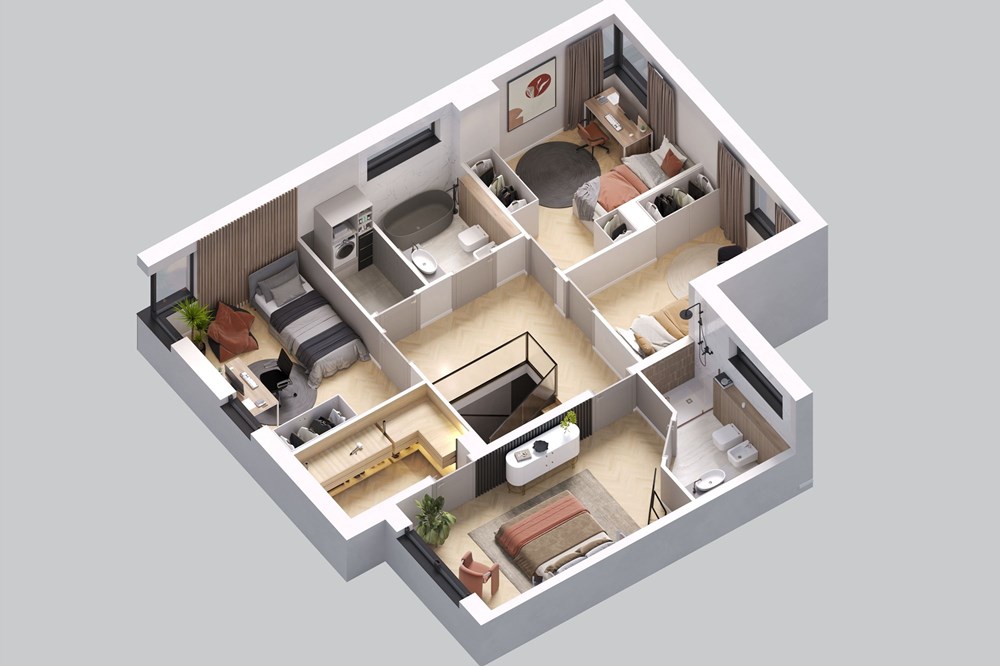 Dom bliźniak - Sprzedaż - Łazy, Polska - 147RKB_projekt finalny duży segment piętro.jpg - 810251009-66