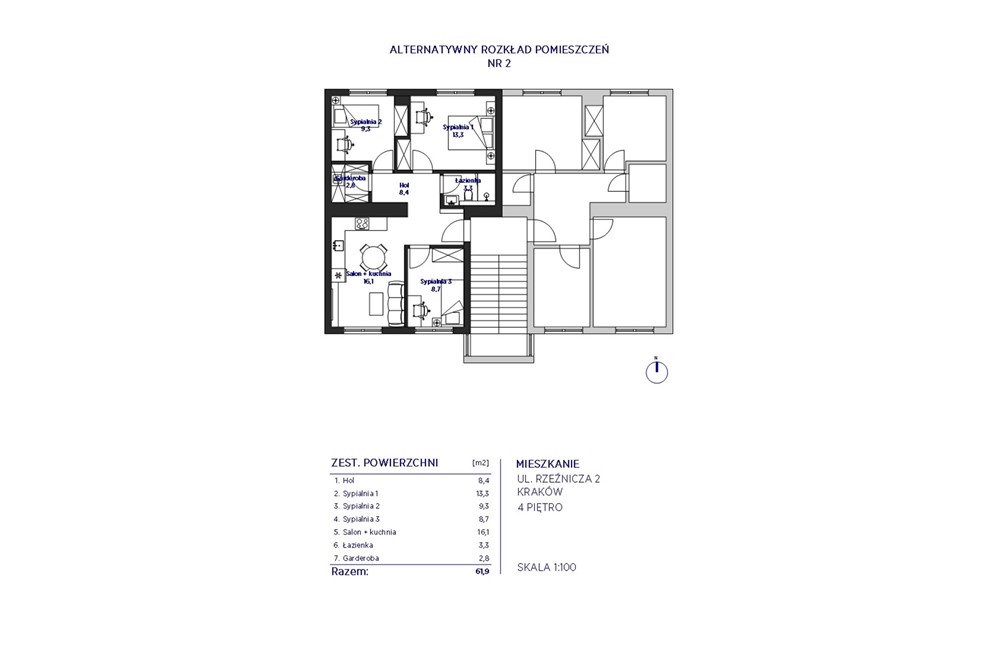 Mieszkanie - Sprzedaż - Kraków, Polska - Rzeźnicza 2 - rzuty z opisem_3_Page 3.jpg - 800271023-19