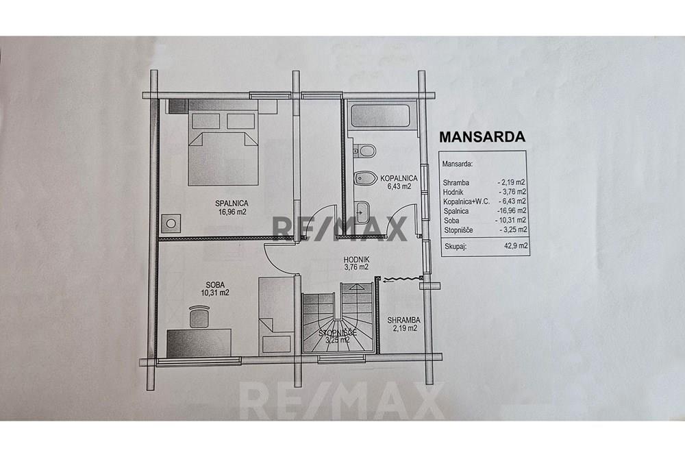 Wohnung - Doppelhaushälfte - Rače - Fram, Podravje - SI - mansarda.jpg - 490321054-254