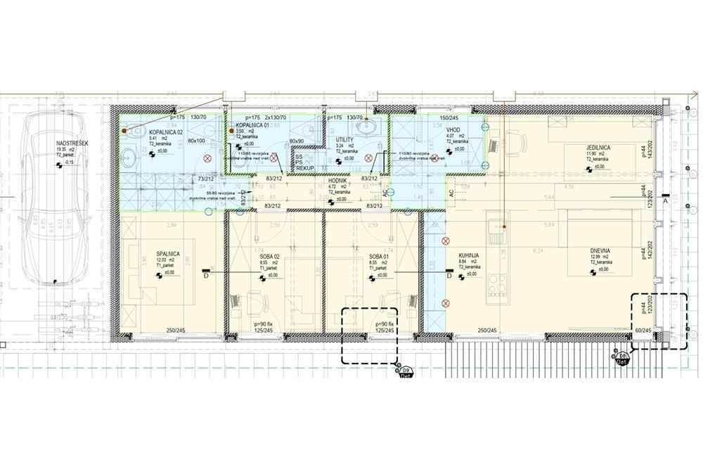 Residencial - Cabaña - Nova Gorica, Primorska Severna - SI - tloris rumena.jpg - 490371004-125