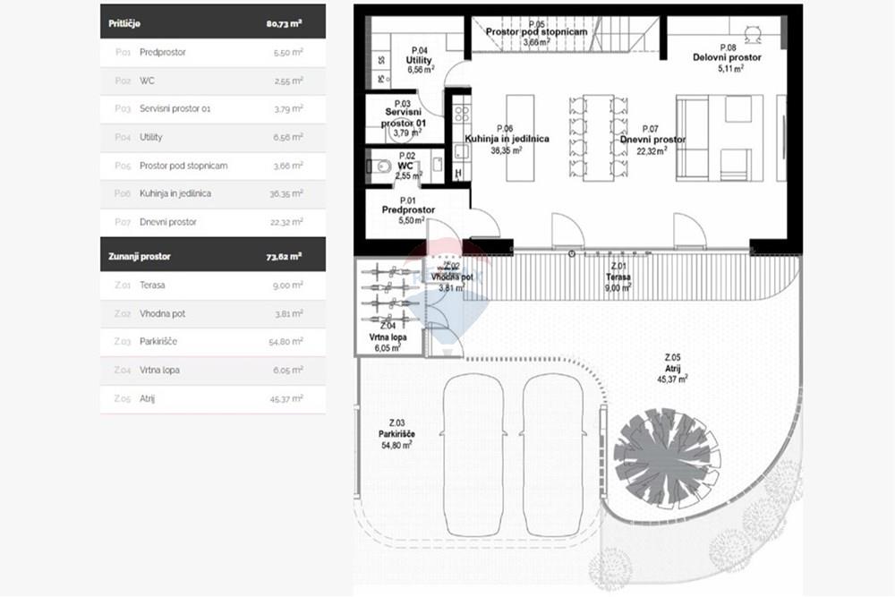 Residencial - Cabaña - Nova Gorica, Primorska Severna - SI - 04 pritličje prava.jpg - 490371007-32