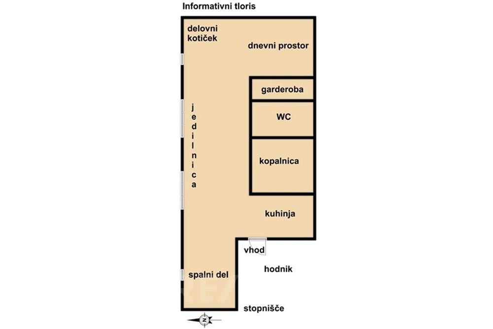 住宅 - 公寓/单元房 - Maribor, Podravje - SI - tloris stanovanja.jpg - 490321064-82