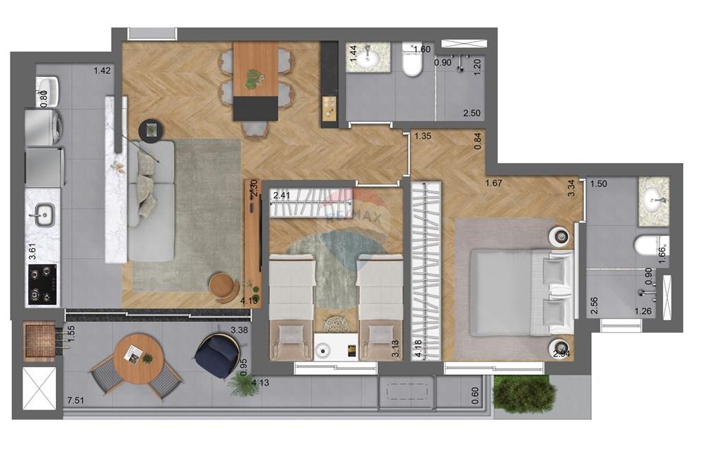 Apartamento - Venda - Curitiba , Paraná - 0813_PIEMONTE_JD_PLANTA_BAIXA_2Q_B_R04.jpg - 560461002-34