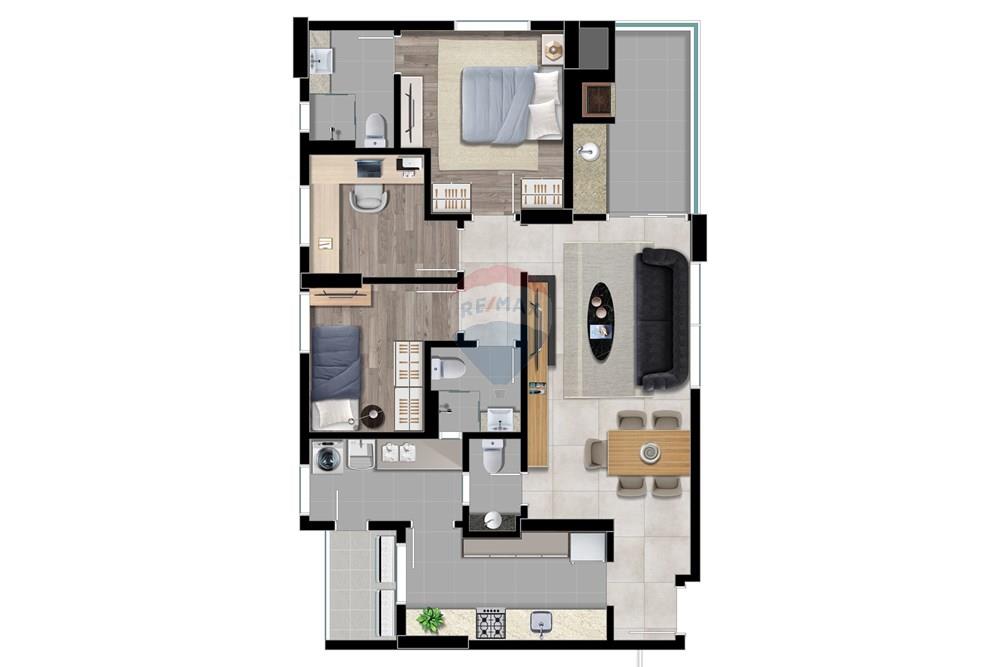 Apartamento - Venda - Curitiba , Paraná - VIVANCE PLANTAS (TIPO D) TORRE 3 FINAIS 2 e  3 (95,67).jpg - 560411086-16