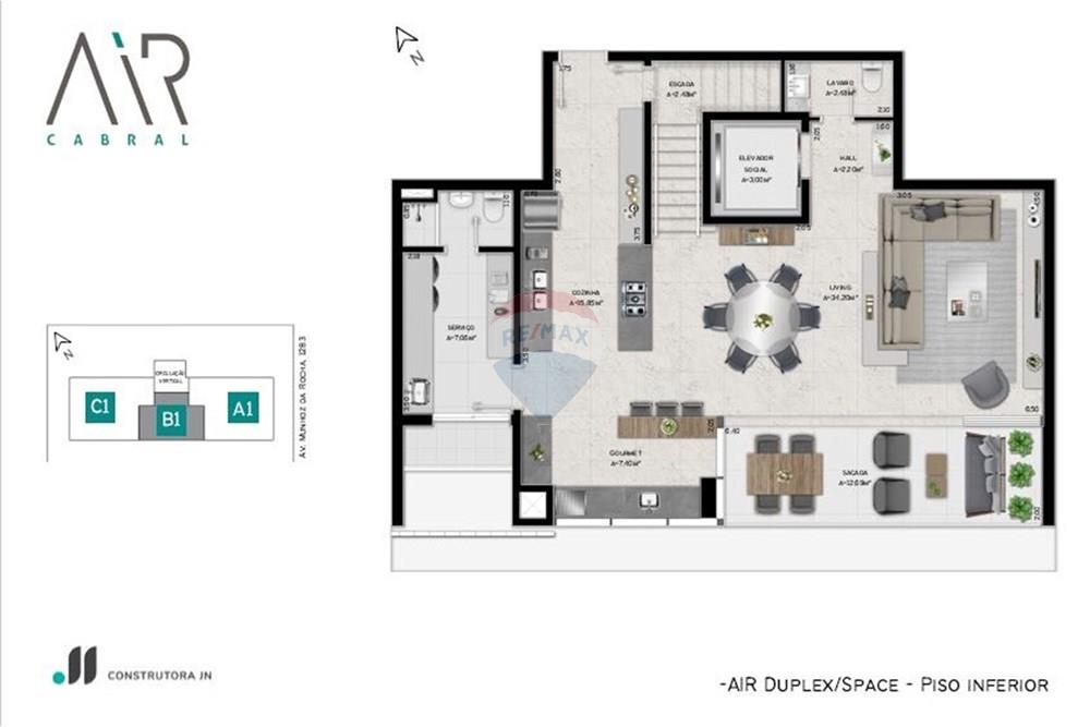 Duplex - Venda - Curitiba , Paraná - piso inferior duplex - 2B.JPG - 560471005-16