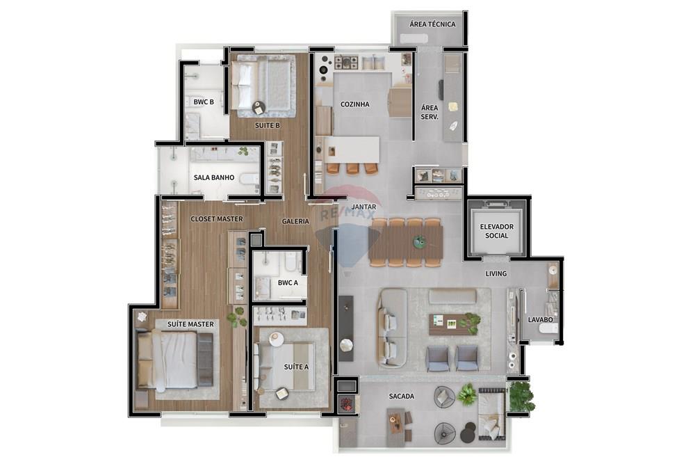 Apartamento - Venda - Curitiba , Paraná - PLANTA TIPO 01 - OPÇÃO 02.jpg - 560321178-1