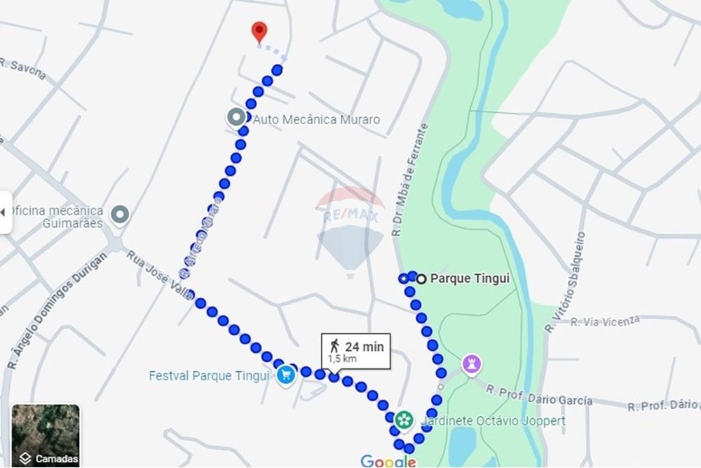 Terreno - Venda - Curitiba , Paraná - mapa distancia parque X terreno.jpg - 560321151-6