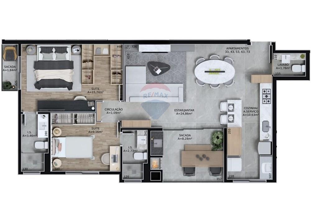 Apartamento - Venda - Curitiba , Paraná - 2 suítes final 03.jpg - 560311075-2