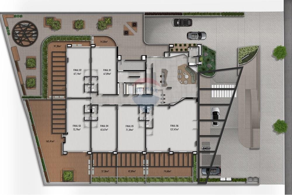 Office - For Sale - Curitiba , Paraná - 06 JHF Hórus Business - planta pav. térreo.jpg - 560411070-1