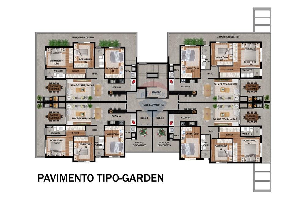Apartamento - Venda - Curitiba , Paraná - 03-PAVIMENTO TIPO-GARDEN.jpg - 560321139-14