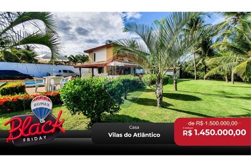 Venda-Casa-Alameda Praia de Cananeia , 183  - Vilas do Atlântico , Lauro de Freitas , Bahia , 42707-720-580541064-166