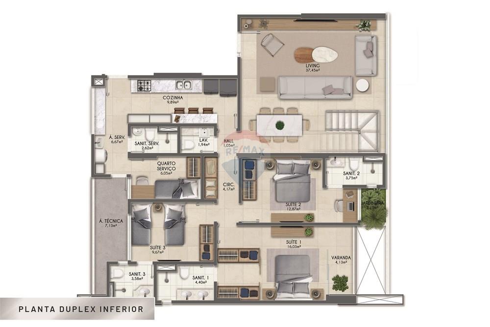 Apartamento - Venda - Salvador , Bahia - PLANTA DUPLEX INFERIOR.jpg - 580541044-18