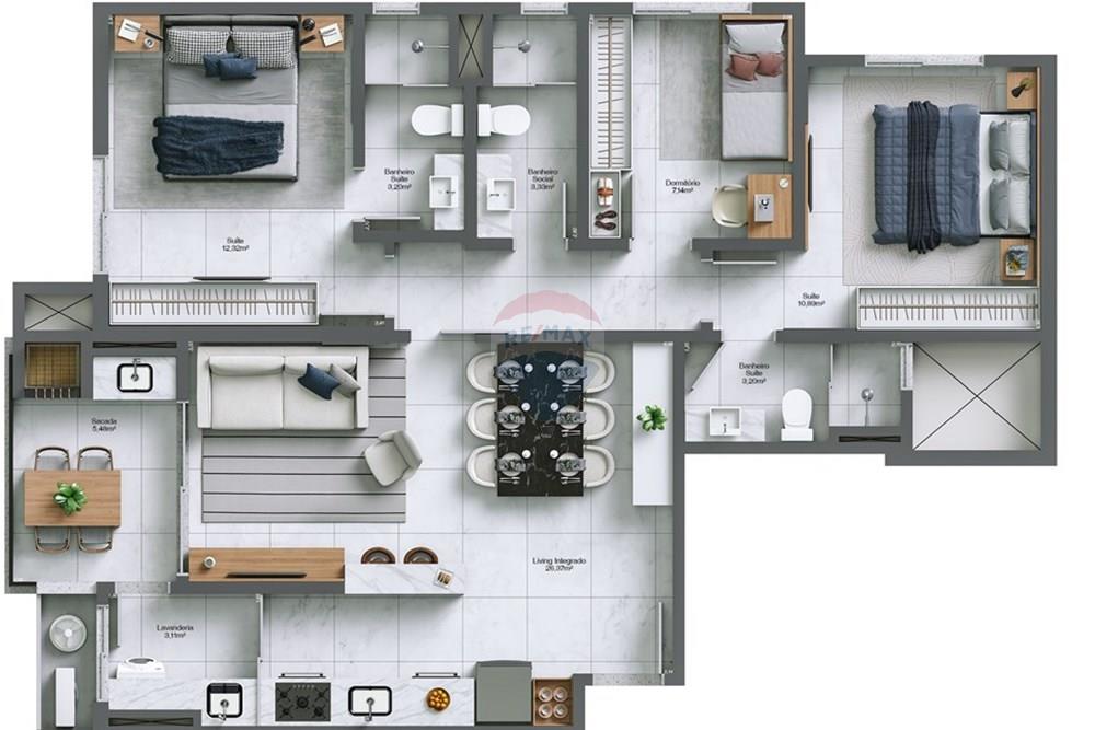 Apartamento - Venda - Criciúma , Santa Catarina - FINAL 04 - COTAS.jpg - 590311031-17